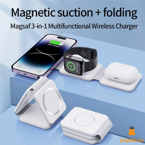 Foldable 3-in-1 Charger Stand - Versatile Charging Station