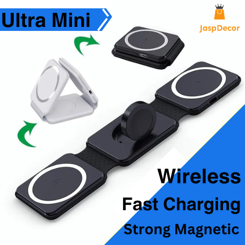 Magnetic Wireless Charger Pad - Compatible with iPhone, AirPods, and Apple Watch