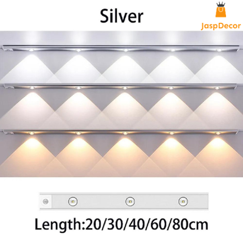 Sleek and modern motion sensor light for closets - Silver